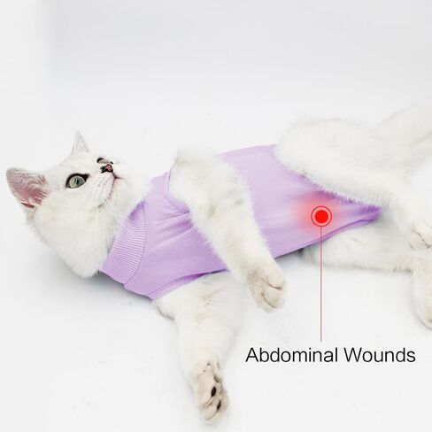 Cat Surgery Suit Surgical Cat Professional Recovery Suit for Abdominal Wounds or Skin Diseases, E-Collar Alternative for Cats and Dogs, After Surgery Wear, Cat Surgical Mask (S, Pink) in Saudi Arabia