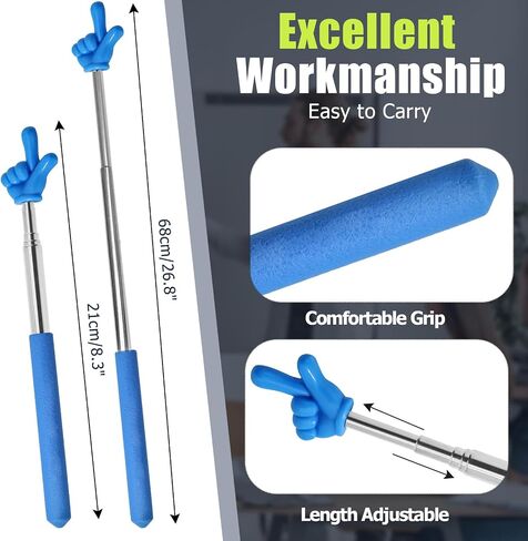 3 Pack Telescoping Teachers Pointer - Versatile Retractable Hand Pointers for Teaching and Presentations - Extendable to 21.7 Inches - Blue + Black + Pink in Saudi Arabia