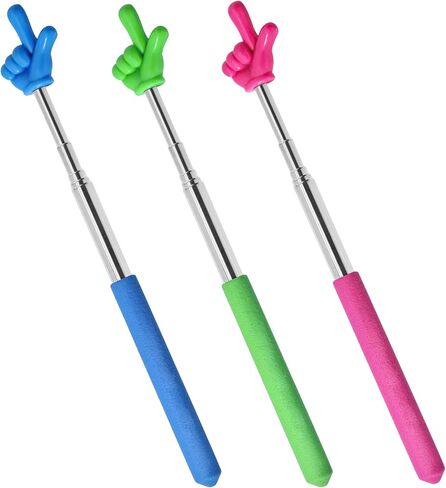 3 Pack Telescoping Teachers Pointer - Versatile Retractable Hand Pointers for Teaching and Presentations - Extendable to 21.7 Inches - Blue + Black + Pink in Saudi Arabia