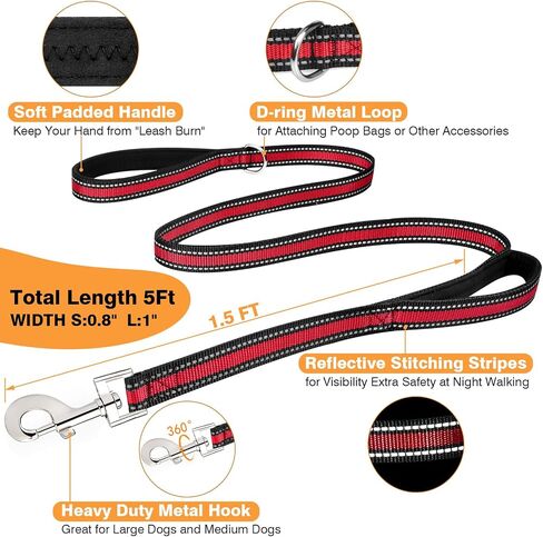 Service Dog Vest+ID Tag+Leash+6 Pcs Patches,Air Mesh Service Dog Harness with 2 Handles Dog Leash,2-Sided Metal Tag for Service Animals for Walking Training,No Pull Pet Harness Set Red S in Saudi Arabia