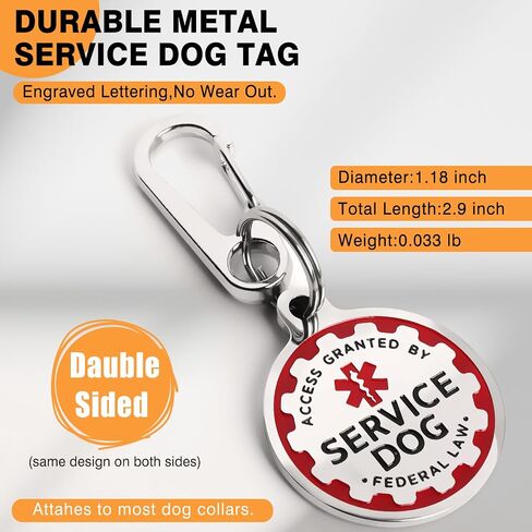 Service Dog Vest+ID Tag+Leash+6 Pcs Patches,Air Mesh Service Dog Harness with 2 Handles Dog Leash,2-Sided Metal Tag for Service Animals for Walking Training,No Pull Pet Harness Set Red S in Saudi Arabia
