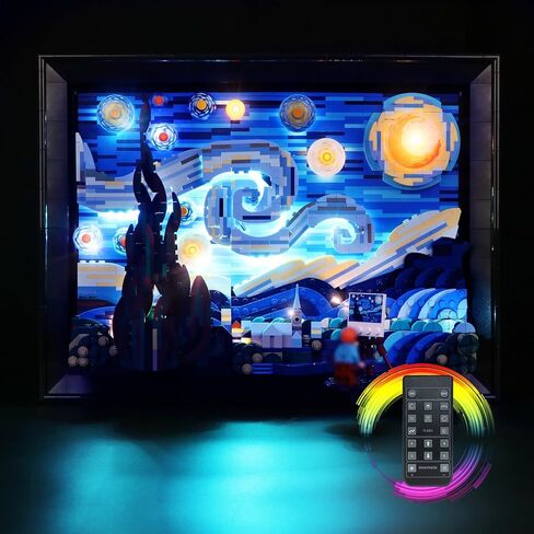 LED Light Kit for Lego Vincent Van Gogh - The Starry Night, Compatible with Lego 21333, Lighting Your Toy for The Starry Night - Without Model in Kuwait