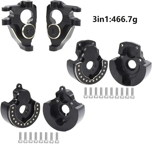 F10 Axle Brass Weights Steering Knuckles Front and Rear Portal Cover for 1/10 RC Crawler Vanquish VRD VS4-10 Phoenix LCG Upgrade (3 in 1) in Kuwait