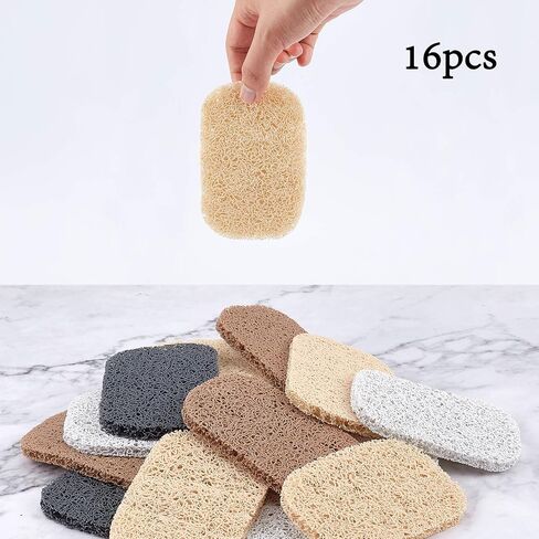 AHANDMAKER Soap Lift Pad, 16Pcs 4 Colors Soap Saver Soap Dish Holder Accessory Drains Water, Circulates Air, Extends Soap Life for Bathroom, Kitchen in Saudi Arabia