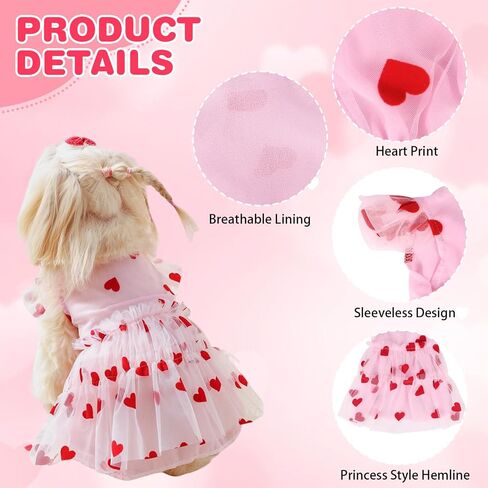 Small Dog Dresses Rose Flower Dog Cat Wedding Dress Puppy Tulle Dress Doggie Tutu Skirt Cat Outfit Pet Costume for Yorkie Teddy Chihuahua Clothes in Saudi Arabia