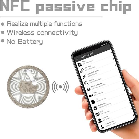 50pcs علامات ملصق NFC المضادة للمعادن NTAG213 على علامات NFC المعدنية على ملصقات لاصقة مع ذاكرة وأجهزة إعادة تمكينها مع إعادة الكتابة مع جميع الهواتف المحمولة التي تدعم NFC (50) in Kuwait