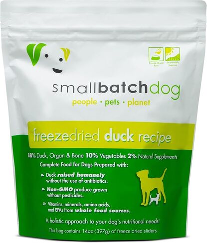Smallbatch Pets نظام غذائي خام ممتاز مجفف بالتجميد للكلاب، وصفة دجاج، 14 أونصة، صنع في الولايات المتحدة الأمريكية، منتجات عضوية، لحم مرفوع بطريقة إنسانية، فطائر مرطّبة ومقدمة، بروتين مصدر واحد، صحي in Saudi Arabia