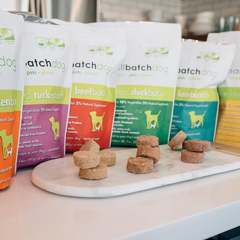 Smallbatch Pets نظام غذائي خام ممتاز مجفف بالتجميد للكلاب، وصفة دجاج، 14 أونصة، صنع في الولايات المتحدة الأمريكية، منتجات عضوية، لحم مرفوع بطريقة إنسانية، فطائر مرطّبة ومقدمة، بروتين مصدر واحد، صحي in Saudi Arabia