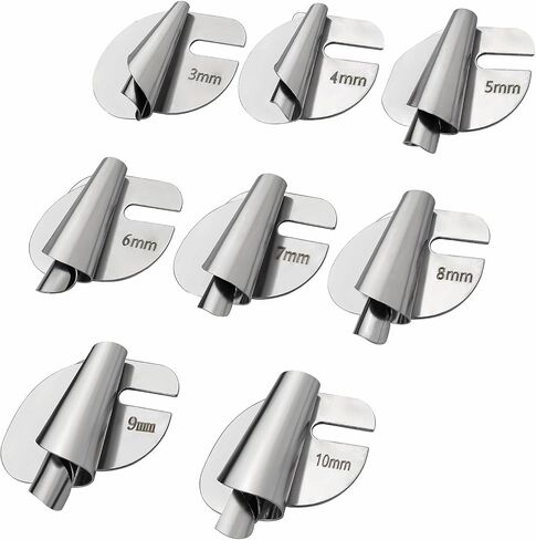 Universal Sewing Rolled Hemmer Foot 8Pcs/Set - [3-10mm] - Wide Rolled Hem Pressure Foot, Sewing Machine Presser Foot Hemmer Foot, Home Industrial Curved Scroll Hemmer Foot in Kuwait