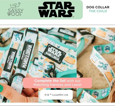 طوق الكلاب Star Wars ™ The Child - M ، قابلة للتعديل ، متينة ، مريحة وأنيقة للحيوانات الأليفة للكلاب الصغيرة in Kuwait