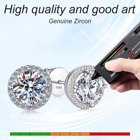 Sterling Silver Zirconia Earrings Stud Earrings Snowflake Shape, Round Cut D Color VVS1 Clarity Lab Created Diamond Earrings Studs White Gold Plated 925 Sterling Silver Jewelry for Women Men in Saudi Arabia