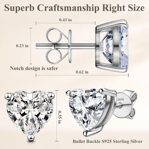 Sterling Silver Zirconia Earrings Stud Earrings Snowflake Shape, Round Cut D Color VVS1 Clarity Lab Created Diamond Earrings Studs White Gold Plated 925 Sterling Silver Jewelry for Women Men in Saudi Arabia