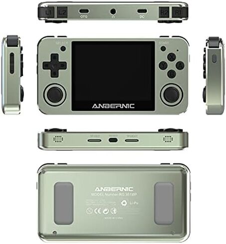 RG351MP GP GAME CONSOLE 3.5 بوصة OCA شاشة مجهزة بالكامل مفتوح المصدر نظام Linux مع 2400 لعبة كلاسيكية ، دعم WIFI BATTLE و TF CARD EXTRANTION BLUSTER 3500MAH بطارية (Ocean Blue) in Kuwait