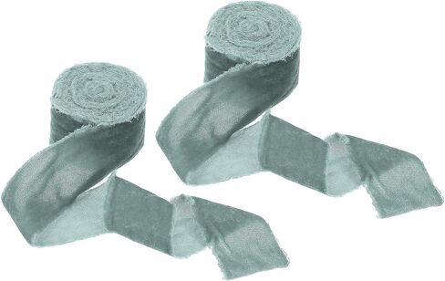 Patikil Velvet Ribbon 2 بوصة × 3 ياردة ، 2 لفة مجردة المصنوعة يدويًا متوترة يدويًا شرائط عتيقة للهدية ، زخرفة الزفاف الزفاف الزفاف الزفاف الزفاف ، in Saudi Arabia