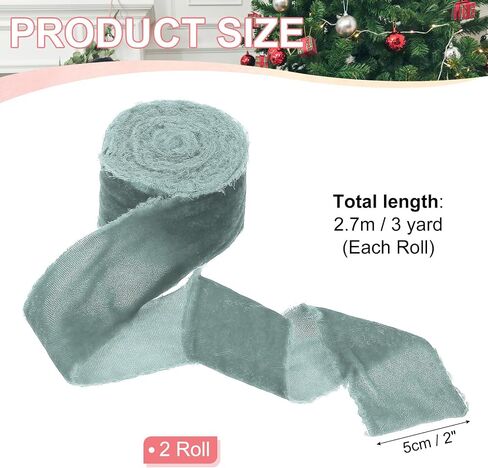 Patikil Velvet Ribbon 2 بوصة × 3 ياردة ، 2 لفة مجردة المصنوعة يدويًا متوترة يدويًا شرائط عتيقة للهدية ، زخرفة الزفاف الزفاف الزفاف الزفاف الزفاف ، in Saudi Arabia