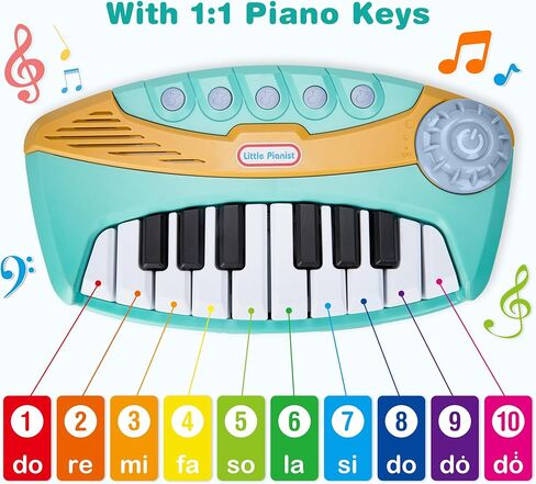 Contixo KP2 Piano Keyboard for Toddler - Toddler Piano, Mini Baby Piano, Toddler Musical Instrument, Toddler Toy with Light, Songs, Ideal Music Gifts for Boys Girls, Blue in Saudi Arabia