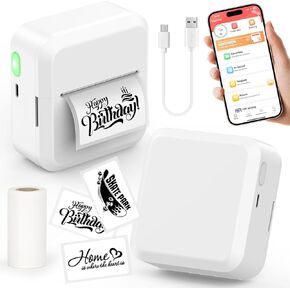 Portable Bluetooth Label Maker Machine with 30x50 mm Tape, Compact & Wireless Mini Label Printer Thermal Label Maker for Home, Office, Kitchen, Compatible with iOS & Android, Pink in Kuwait