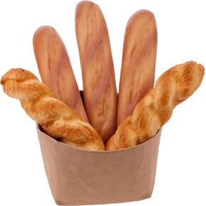 5pcs الخبز الاصطناعي مجموعة خبز فرنسي مزيف للعرض تويست تويست الرغيف الفرنسي ديكور رغيف محاكاة واقعية الطعام