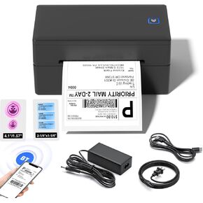 Bluetooth Thermal Shipping Label Printer for Small Business Office or Home,Wireless 4x6 Label Printer,Pink Label Printers for Shipping Package, Compatible with iPhone & Android, Amazon, Shopify, USPS