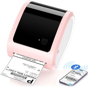 Zoolion Bluetooth Shipping Label Printer for Small Business & Home Use, Supports 4x6 Inch Thermal Labels, Compatible with Phones & Laptops. Label Printer for USPS Esty Ebay Shopify UPS Amazon