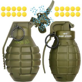 2pcs Toy Hand Grenade للعبة التكتيكية مع 20 Round Ammo Model Battle Toys Grenad