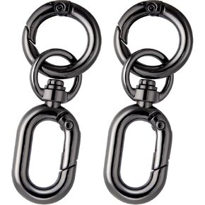 2pcs مقاطع مشبك دوار ، خطاف المفتاح المزدوج فتحة ، مشابك مفاتيح دوارة للمعاد