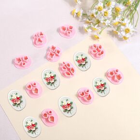 10 PCS Clay Cutters ، Basic Polymer Clay Cutters 9 Floral & Leaf Micro Clay Cutters Minifor polymer arocring