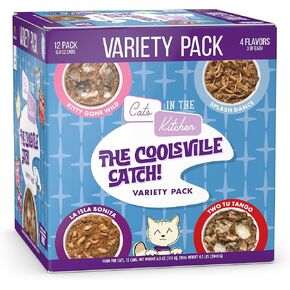 Weruva Cats in The Kitchen, The Coolsville Catch! Variety Pack, 6oz Can (Pack of 12)