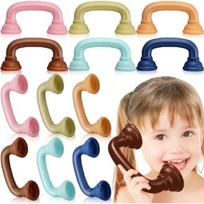 Shappy 12 PCS Whisper Reading Bulk Kid هواتف الأطفال العُسر القضوي ، ردود الفعل السمعية الهمس التلاعب بالأطفال ، هاتف الفصول الدراسية لمرحلة ما قبل المدرسة ، يسرع القراءة لأدوات Flaency Toy Supplies (Morandi Color)