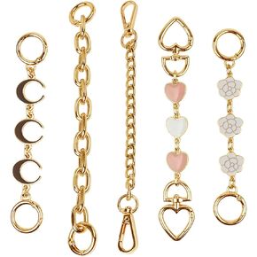 Wovte 5pcs أكياس موسعة سلسلة محفظة حزام حزام الأكياس الذهبية لحقائب الحقائب الاستبدال وسحر محفظة للنساء