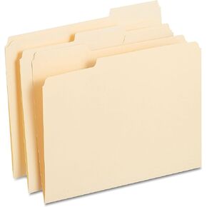 Staples معززة مجلدات الملفات ، 1/3 قطع ، حجم الرسالة ، مانيلا ، 500/كرتون (ST502677/5026VS)