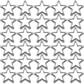 XGNG 100PCS HEARDON PENTAGRAM CLAW CLAW STIRKS DIY CLOTING TRIVETS Personalized Excloy Claw Beads Pentagram Star Silver Star Decoration Leather Button Bentagrams