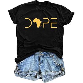 Black History Month Shirt for Women Educated Motivated Elevated Melanated Graphic Shirt Black Pride Melanin Tee Top