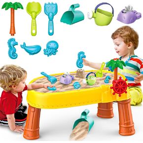 BELLOCHIDDO Sand Water Table for Toddlers - Summer Toys Kids Water Table, Outside Backyard Activity Sensory Play for Toddlers