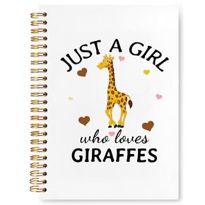 VIIJJUE GIRAFFE GIFTS Notebtor Journal ، مجرد فتاة تحب GIRAFFES BOUNDS POTTORS لتدوين الملاحظات ، مجلة SPORCOVER SPORAL 5.5x8.3 بوصة