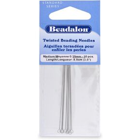 Beadalon Twist Needles Asian المتوسطة 10 قطع