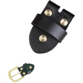 Leather Belt Buckle End Connector with Mount Rivet Screw Single Prong Buckles Head Connection Parts for 38mm-40mm Leatherwork Napa Roller Buckle Pin Square Buckles Leather Belt Straps Strips