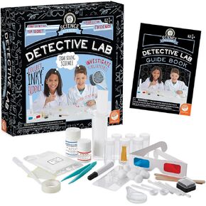 Mindwary Science Academy Lab - مجموعات علمية للأطفال من عمر 8 إلى 12 عامًا - مجموعة أدوات المباحث للأطفال مع 7 تحقيقات جنائية ومستحضرات الجريمة - الأعمار 8 وما فوق