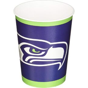 Plastic Cups - 16 oz. - Premium Quality, Durable Party Essentials, Perfect for Tailgating & Game Day Celebrations, Pack of 1, Seattle Seahawks