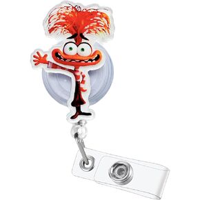 Funny Dachshund Dog Retractable Badge Reel with Acrylic Alligator Cute Accessories ID Clip for Nurse Nursing RN Doctor Teacher Medical Worker Office Staff