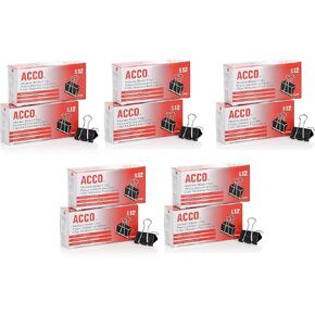 مقاطع Acco Binder ، متوسطة ، 12/صندوق ، 10 صناديق (إجمالي 120 مقاطع) (72050)