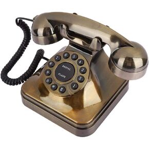 الهاتف البرونزي العتيق ، الهاتف الأرضي المحبب ، هاتف Dial Dial Classic Classic Rotary ، الهواتف الأرضية القديمة الرجعية ، الهاتف المحدد بالضوضاء الصغيرة