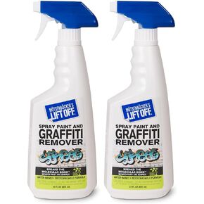 Motsenbocker’s Lift Off 41101 22-Ounce Premium Spray Paint and Graffiti Remover Works on Multiple Surface Types Concrete, Vehicles, Brick, Fiberglass and More Water-Based,white