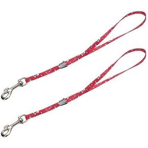 Coastal Pet - Styles - Adjustable Grooming Loop with Bolt Snap 5/8" x 24", Red Bones - 2 Pack