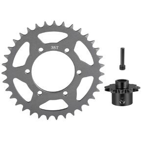 RCHUBAM 35T RC MOTOR HUB CHUR SPROCKET GEAR + 11T ترقيات مسننة السلسلة الأمامية المعدنية من أجل LOSI 1/4 PROSETO MX دراجة دراجة نارية للدراجة النارية