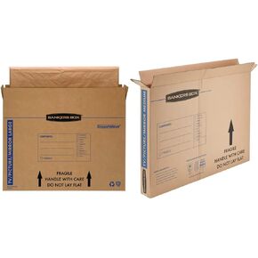 Bankers Box SmoothMove TV/Picture/Mirror مربعات نقل ، كبيرة ومتوسطة ، 4 حزمة لكل منها (7711301 ، 7711201) ، Kraft