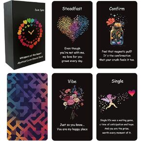 Love Oracle Cards - 60 بطاقة سطح السفينة للعلاقات والأغاني والمبتدئين | اكتساب الوضوح ، وكشف الحواجز العاطفية ، توجيهات توأم اللهب وزميل الروح