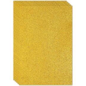 PATIKIL Red Shiny EVA Glitter Foam Sheet 11.8 x 7.9 Inch 2mm Thick Sparkle EVA Glitter Felt for Crafts DIY Project, 5 Pcs