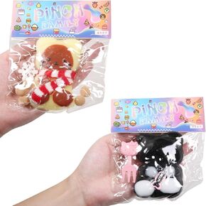 1pcs ألعاب Squishy Cat Squeeze ، قطة اسفنجي Kawaii Squishies لزجة الإجهاد الإجهاد التخلص من الحفلات الحفلات ، وألعاب عائلة قرص ، ألعاب تململ اسفنجي مناسبة للأطفال