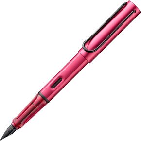 Lamy al -Star Fiery - قلم نافورة مع قبضة مريحة ورسالة فولاذية مصقولة في الحجم M - جسم الألمنيوم خفيف الوزن - بما في ذلك خرطوشة Lamy T 10 الأزرق - اليد اليمنى